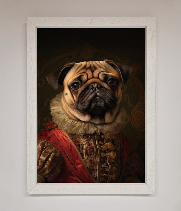 Renaissance Pugs Framed Poster - Hi Society