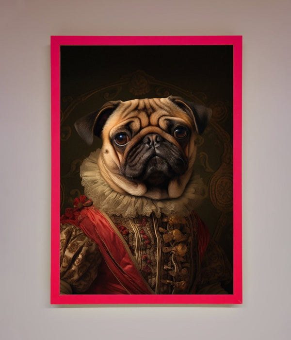 Renaissance Pugs Framed Poster - Hi Society