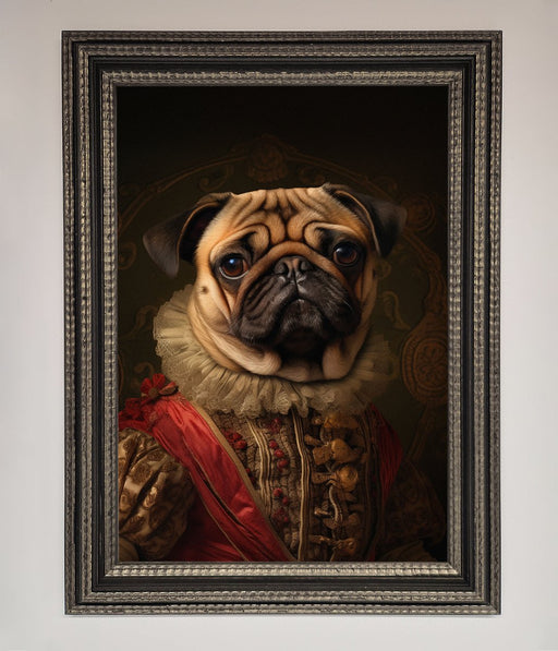 Renaissance Pugs Framed Poster - Hi Society