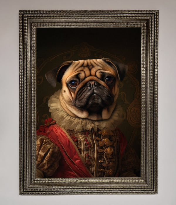 Renaissance Pugs Framed Poster - Hi Society