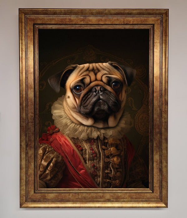 Renaissance Pugs Framed Poster - Hi Society