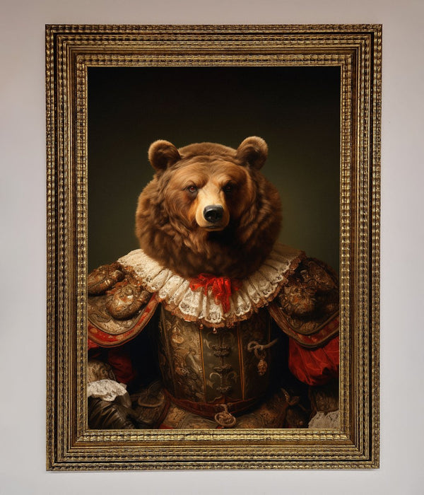 Rennaissance Bear Framed Poster - Hi Society