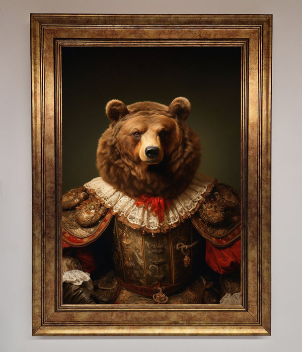 Rennaissance Bear Framed Poster - Hi Society