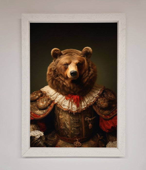 Rennaissance Bear Framed Poster - Hi Society