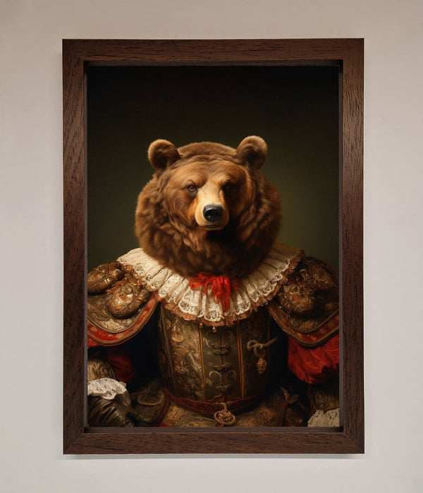 Rennaissance Bear Framed Poster - Hi Society