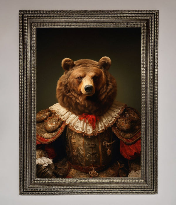 Rennaissance Bear Framed Poster - Hi Society