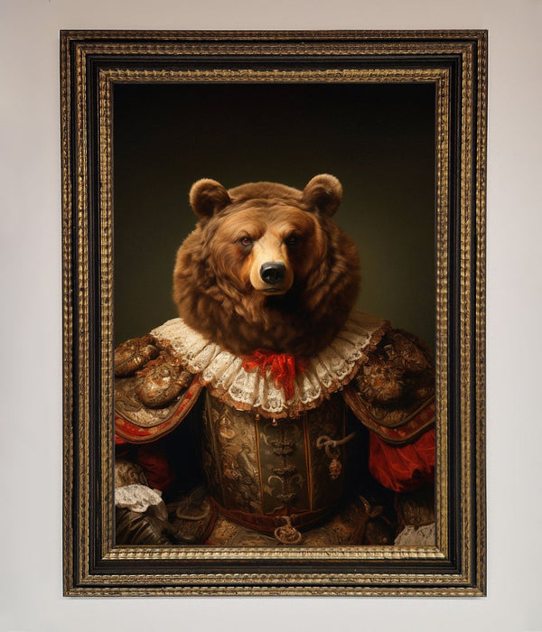 Rennaissance Bear Framed Poster - Hi Society
