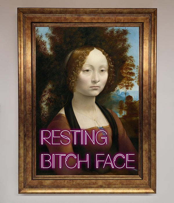 Resting Bitch Face Renaissance Framed Print - Hi Society