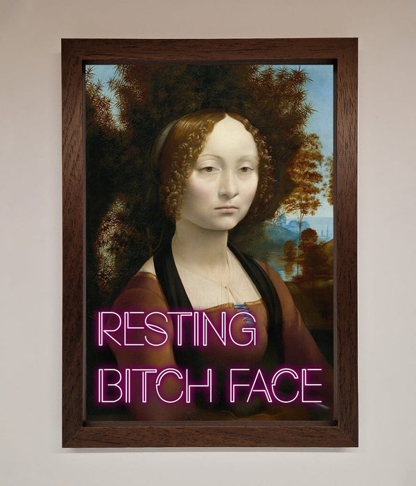 Resting Bitch Face Renaissance Framed Print - Hi Society