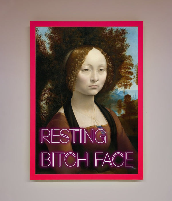 Resting Bitch Face Renaissance Framed Print - Hi Society
