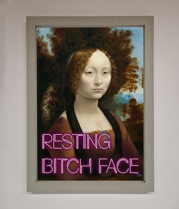 Resting Bitch Face Renaissance Framed Print - Hi Society