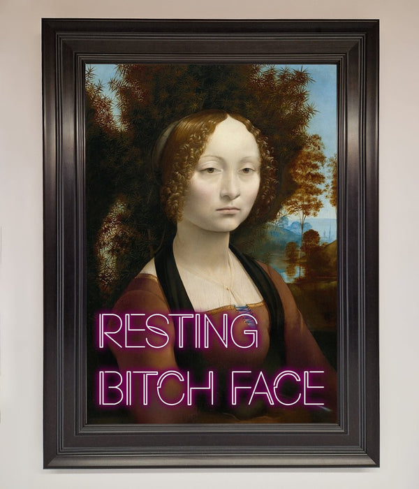 Resting Bitch Face Renaissance Framed Print - Hi Society