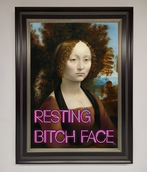 Resting Bitch Face Renaissance Framed Print - Hi Society