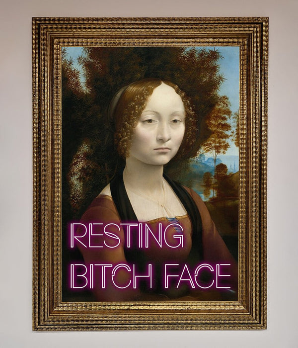 Resting Bitch Face Renaissance Framed Print - Hi Society