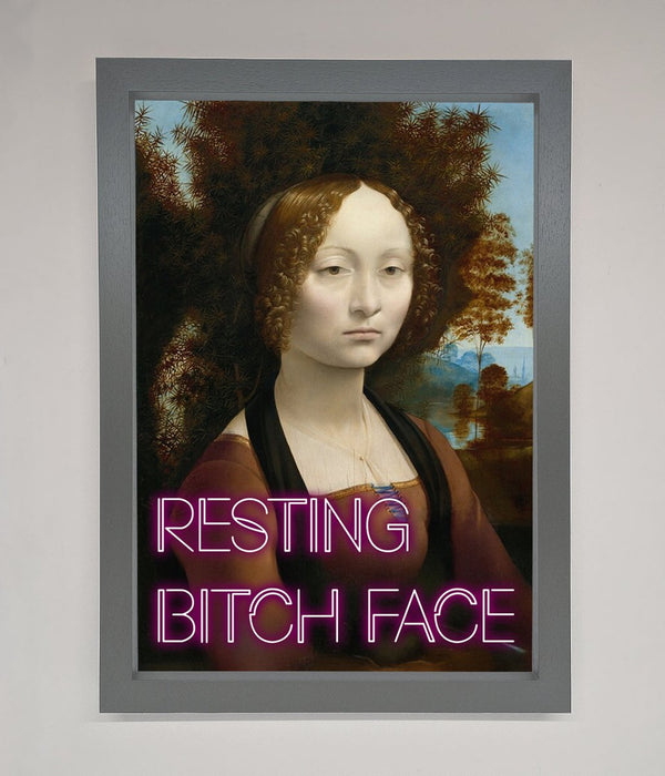 Resting Bitch Face Renaissance Framed Print - Hi Society