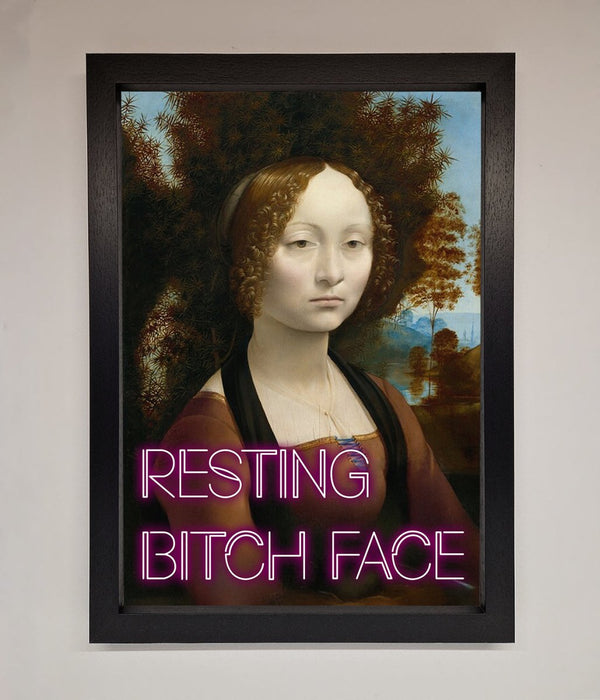 Resting Bitch Face Renaissance Framed Print - Hi Society