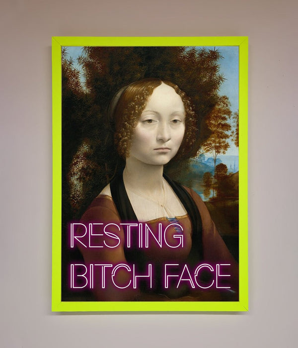 Resting Bitch Face Renaissance Framed Print - Hi Society