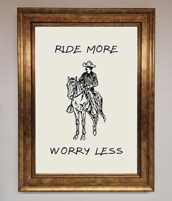 Ride More Worry Less Framed Wall Art - Hi Society