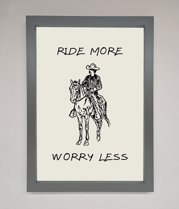 Ride More Worry Less Framed Wall Art - Hi Society