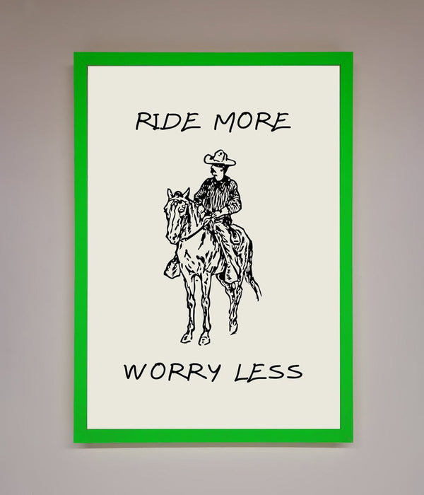 Ride More Worry Less Framed Wall Art - Hi Society