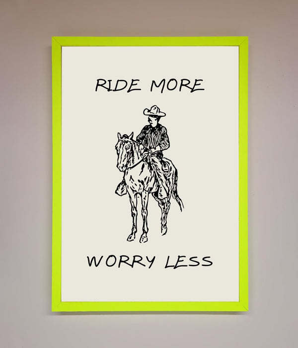 Ride More Worry Less Framed Wall Art - Hi Society