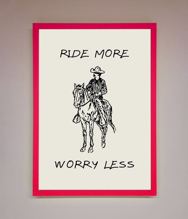Ride More Worry Less Framed Wall Art - Hi Society