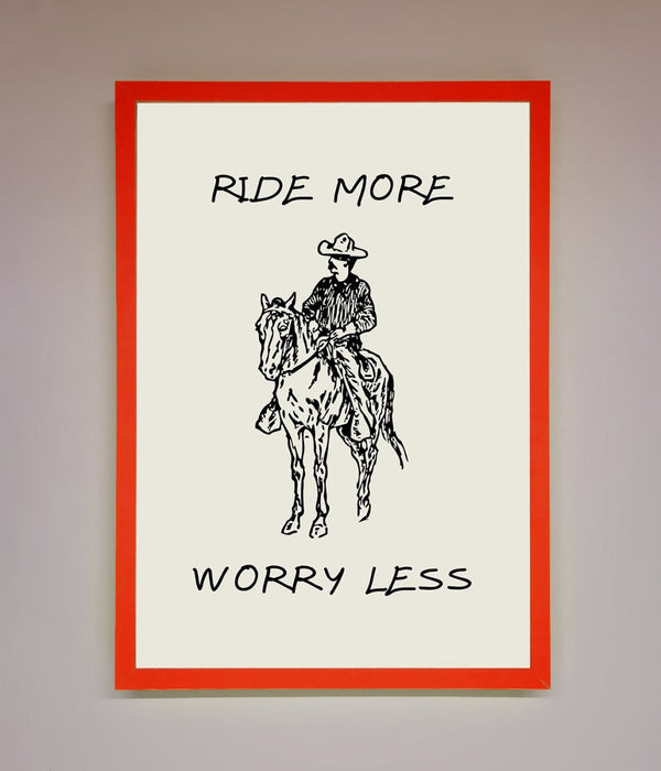Ride More Worry Less Framed Wall Art - Hi Society