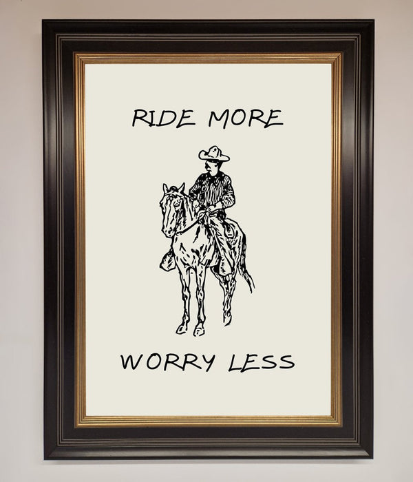 Ride More Worry Less Framed Wall Art - Hi Society