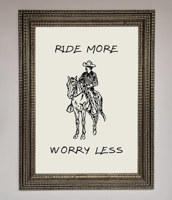 Ride More Worry Less Framed Wall Art - Hi Society