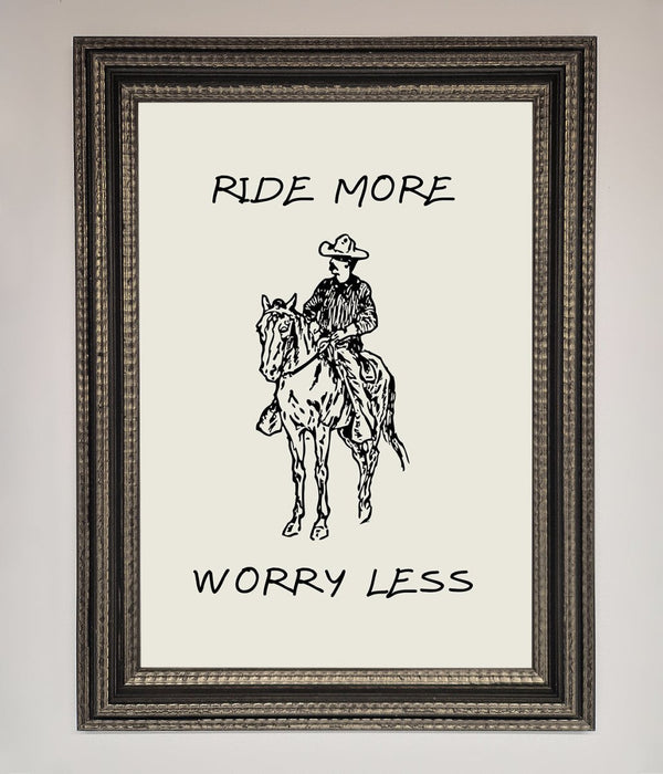 Ride More Worry Less Framed Wall Art - Hi Society