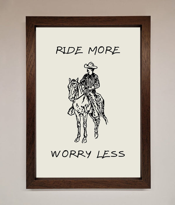 Ride More Worry Less Framed Wall Art - Hi Society