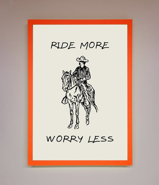 Ride More Worry Less Framed Wall Art - Hi Society