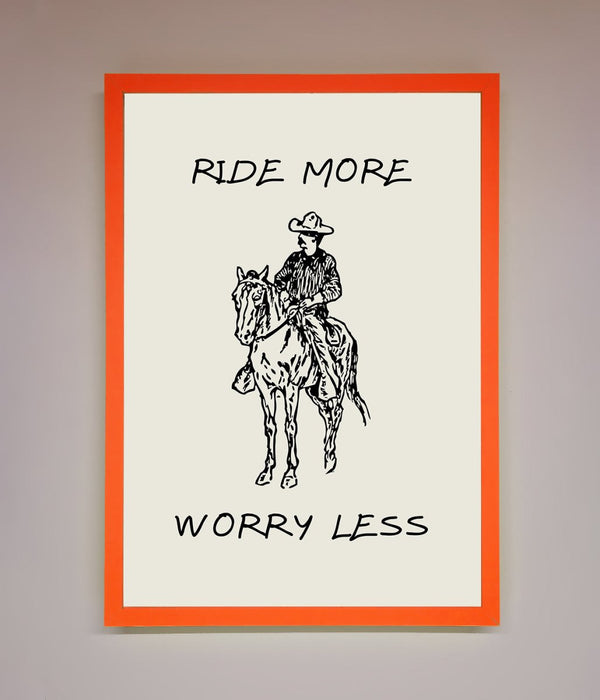 Ride More Worry Less Framed Wall Art - Hi Society