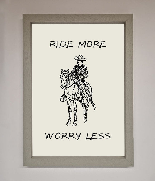 Ride More Worry Less Framed Wall Art - Hi Society