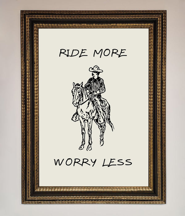 Ride More Worry Less Framed Wall Art - Hi Society