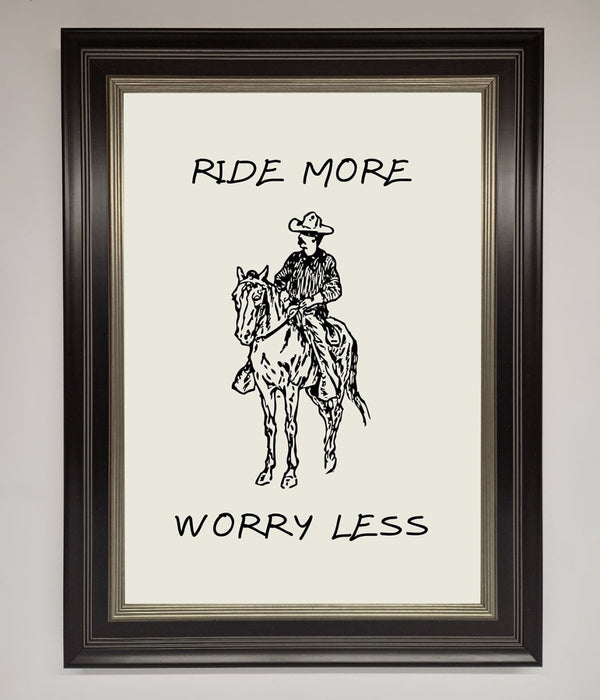 Ride More Worry Less Framed Wall Art - Hi Society