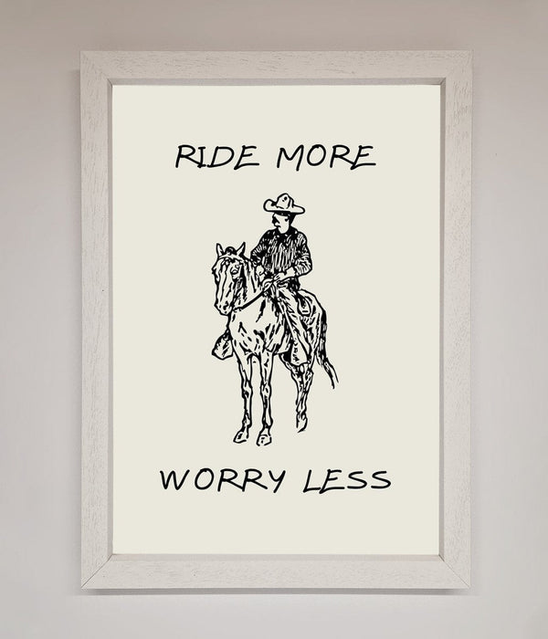 Ride More Worry Less Framed Wall Art - Hi Society