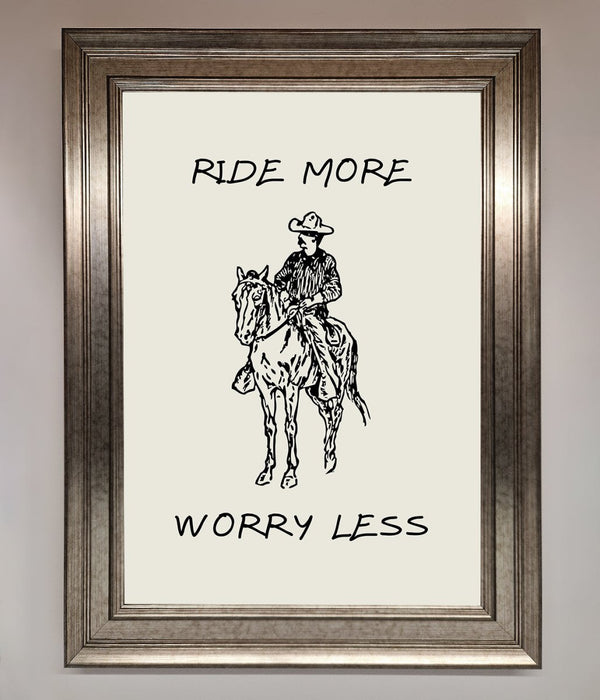 Ride More Worry Less Framed Wall Art - Hi Society