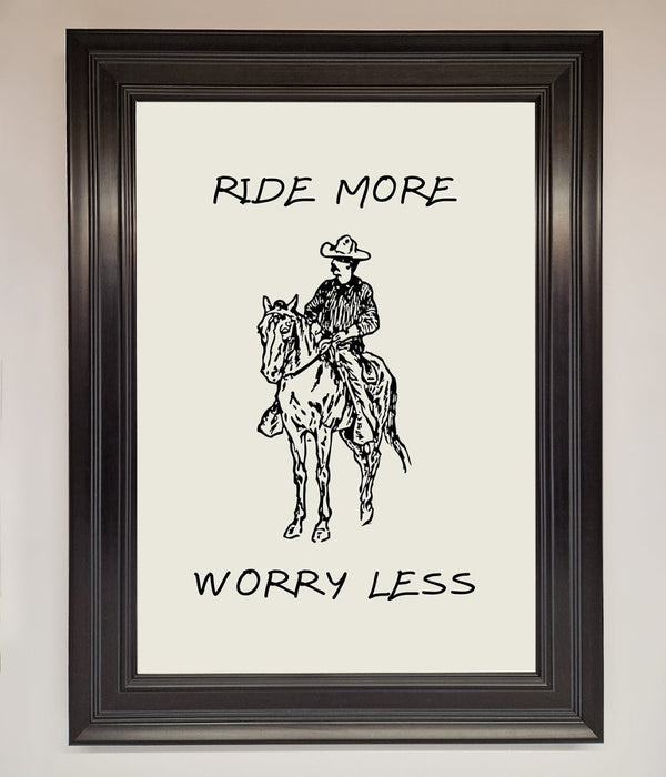Ride More Worry Less Framed Wall Art - Hi Society