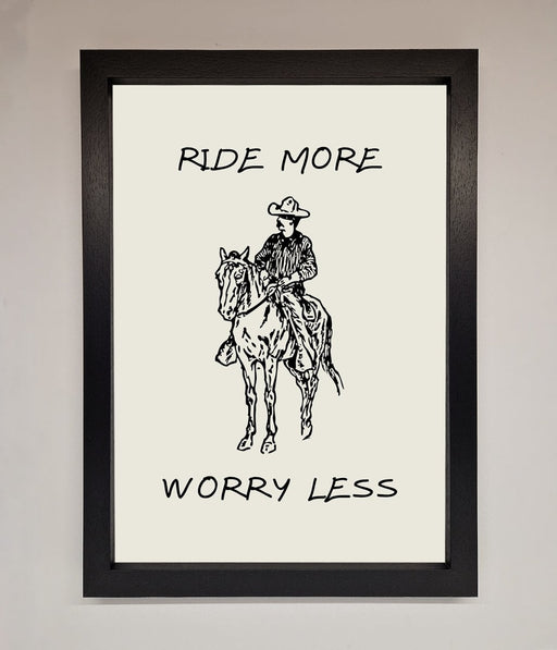 Ride More Worry Less Framed Wall Art - Hi Society