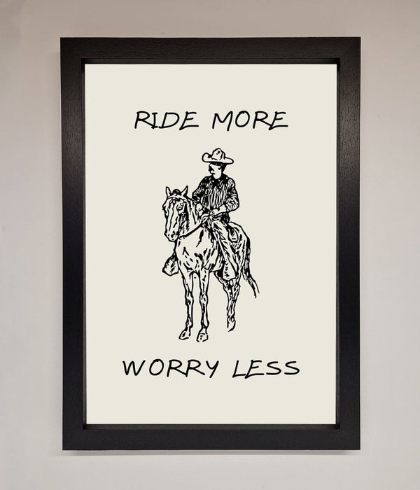 Ride More Worry Less Framed Wall Art - Hi Society
