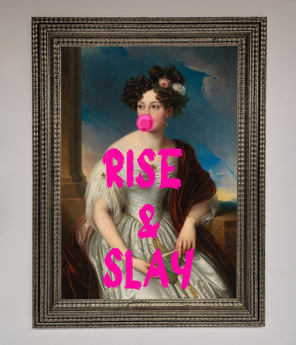 Rise And Slay Framed Wall Art - Hi Society