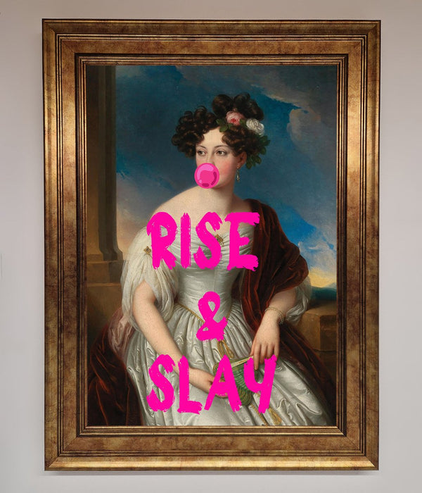 Rise And Slay Framed Wall Art - Hi Society