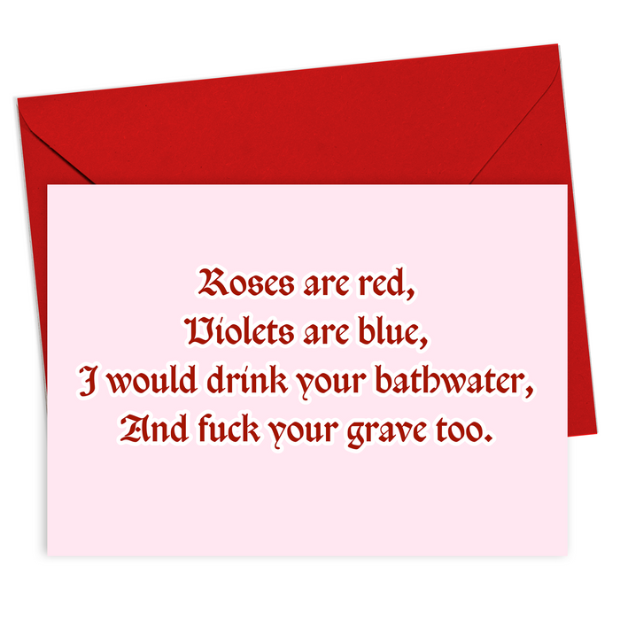 Saltburn | Roses Are Red Valentines Card - Greeting & Note