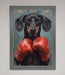 Sausage Dog Boxing Framed Print - Hi Society