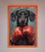 Sausage Dog Boxing Framed Print - Hi Society