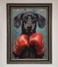 Sausage Dog Boxing Framed Print - Hi Society