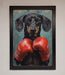 Sausage Dog Boxing Framed Print - Hi Society