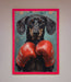 Sausage Dog Boxing Framed Print - Hi Society