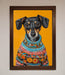 Sausage Dog In A Sweater Framed Print - Hi Society